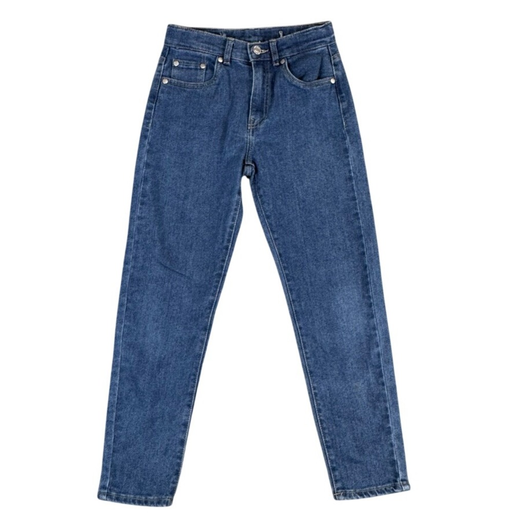 Levis SilverTab Straight Leg Jeans Medium Wash Blue Denim Girls Size 10 Reg